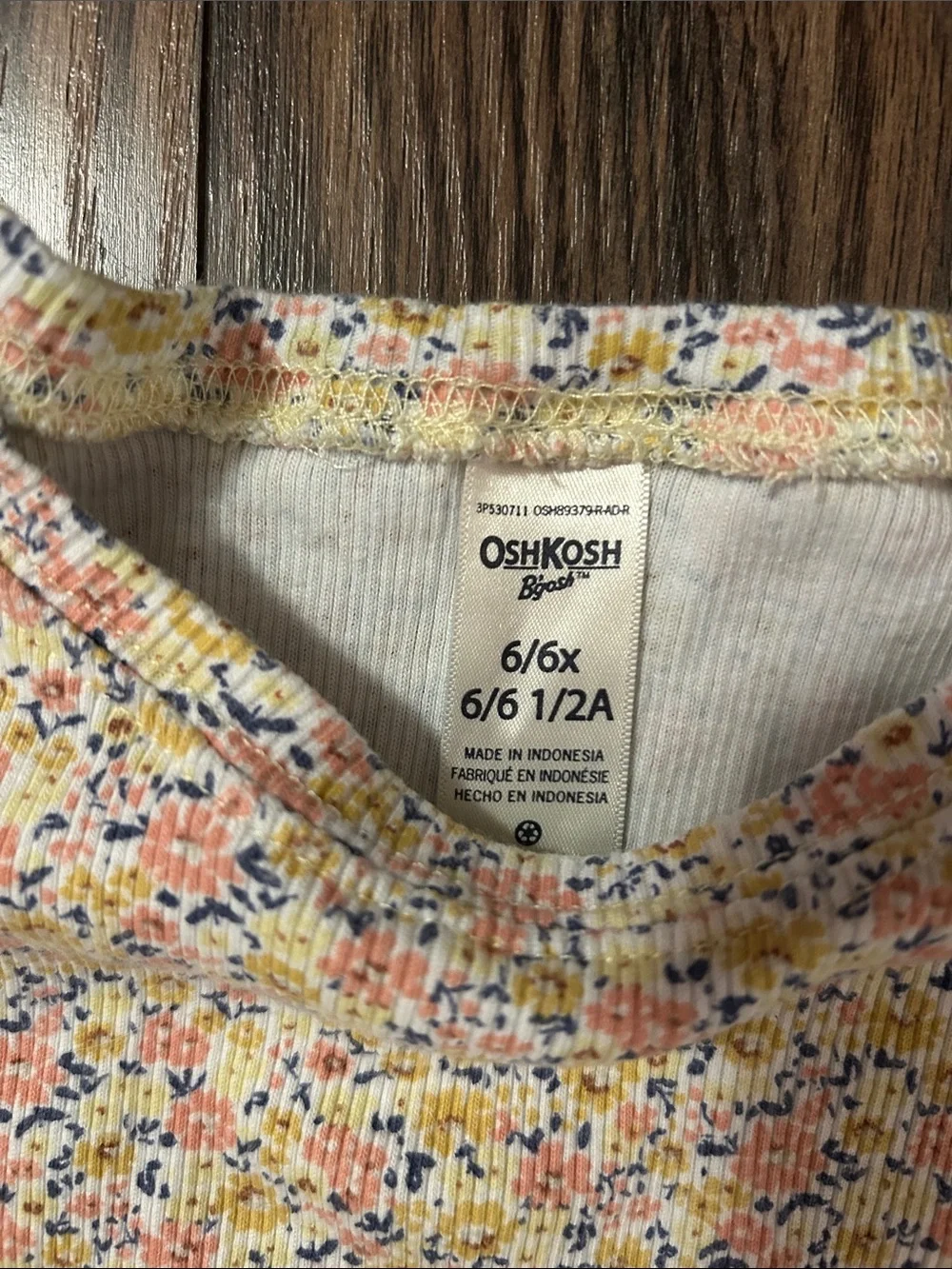 OshKosh B'gosh Pink Floral and Blue-Striped Long Sleeve Tops - 2 Pack